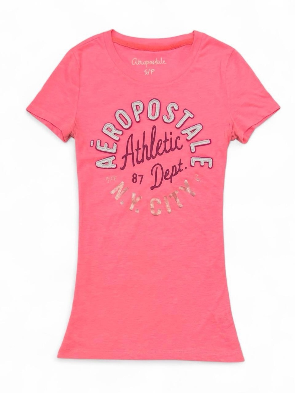 Y2K 2013 Aeropostale Pink Logo T-Shirt